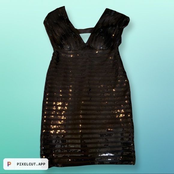 N. Miller Black Sequin Dress size: 6 - Picture 2 of 12
